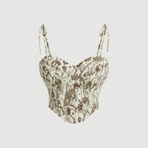 ***NEVER WORN*** Plus Floral Print Tie Shoulder Cami Top